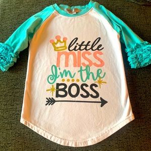 Boutique “I’m the Boss” top from Trendy Littles.